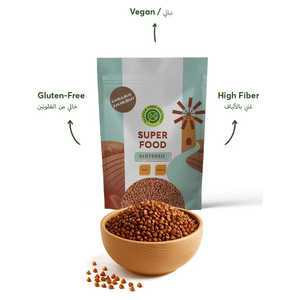 Glutensiz Fabrika 1 kg Sade Kavrulmuş Karabuğday - Görsel 3