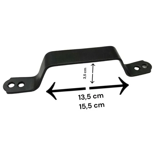 Metal El Tutamagı Çekme Kolu Kapı Tutma Kulbu 17 cm Kulp Kapı Tutamağı Kulpu Mat Siyah Renk (4 Adet) - Görsel 3