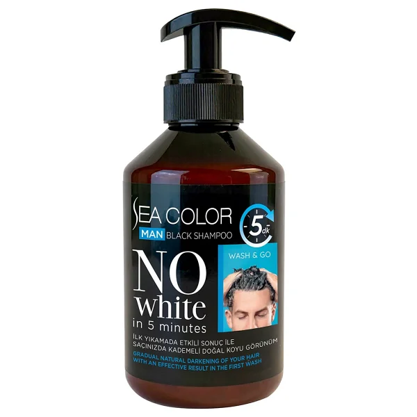 Sea Color Man Black No White 250 ml Şampuan - Görsel 2