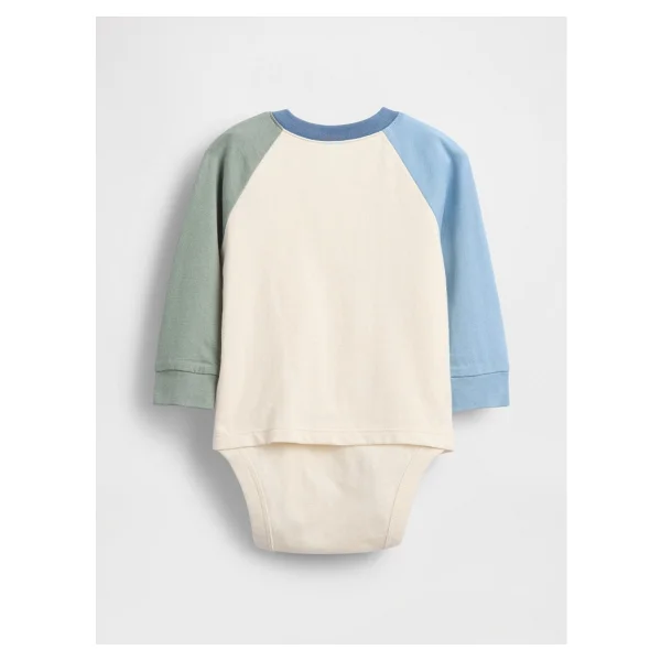 Gap Bebek Çiçek Desenli Shirt Bodysuit - 0 - 3 Ay - Görsel 6