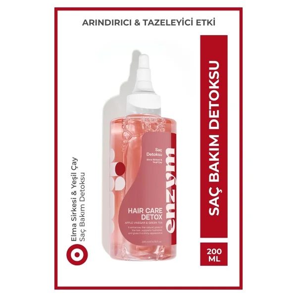 Enzym Cosmetics Elma Sirkesi ve Yeşil Çaylı 200 ml Saç Toniği - Görsel 7