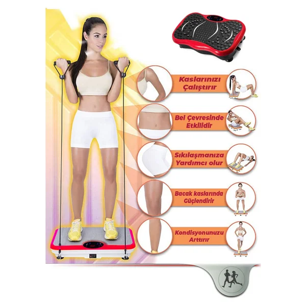 Vibrofitto Titreşimli Spor Aleti - 45 - 46 - Siyah - Görsel 4