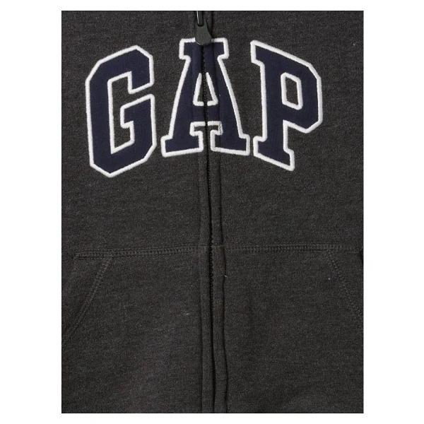 Gap Erkek Bebek Koyu Gri Gap Logo Fermuarlı Sweatshirt - 18 - 24 Ay - Görsel 2