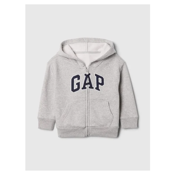 Gap Erkek Bebek Koyu Gri Gap Logo Fermuarlı Sweatshirt - 18 - 24 Ay - Görsel 7