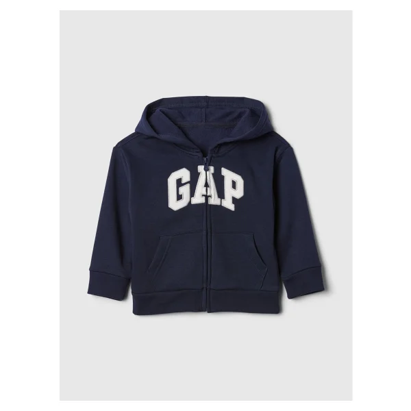 Gap Erkek Bebek Koyu Gri Gap Logo Fermuarlı Sweatshirt - 18 - 24 Ay - Görsel 8