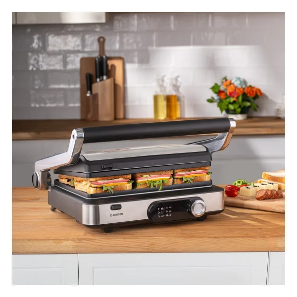 Emsan Grillmaster 2000 W Inox Izgara ve Tost Makinesi - Görsel 2