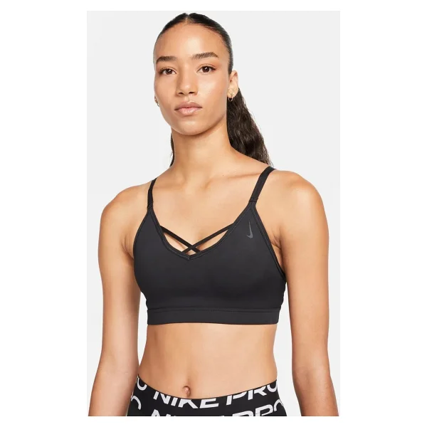 Nike Yoga Dri Fit Indy Strappy Bra Kadın Yoga Sütyen Büstiyer Siyah - Görsel 5
