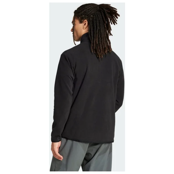Adidas Multi Essentials JP0795 Tam Fermuarlı Siyah Erkek Polar - Görsel 2