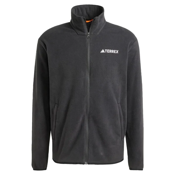 Adidas Multi Essentials JP0795 Tam Fermuarlı Siyah Erkek Polar - Görsel 3