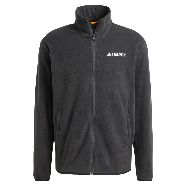 Adidas Multi Essentials JP0795 Tam Fermuarlı Siyah Erkek Polar - Görsel 5