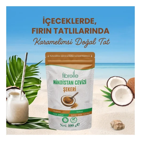 Fibrelle Hindistan Cevizi Şekeri 100 gr - Görsel 5