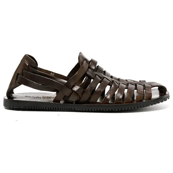 Erkek Sandalet M6579 The Sandals Factory Leather Upper Dark Brown - 1W7-Kahverengi - 43 - Görsel 2