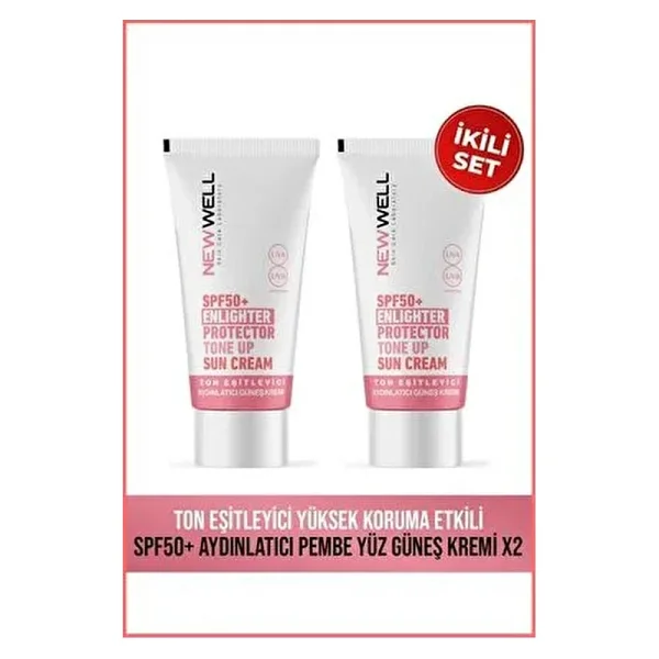 New Well Ton Eşitleyici Pembe 50 ml 2 Adet 50 Faktör Güneş Kremi - Görsel 3