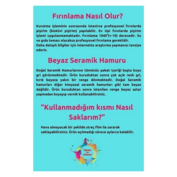 2 Kg Doğal Seramik Hamuru, Kil Çamuru, Beyaz Seramik Hamuru Oyun Hamuru Kil Çamuru 2 X 1000 Gr - Görsel 3