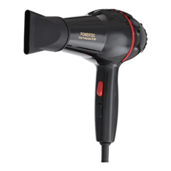 Powertec TR-801 Profesyonel Fön Makinesi 2500 W Difüzör Hacimlendirici Başlık ile 2 Kademe Isı Ayarı - Siyah - Görsel 4
