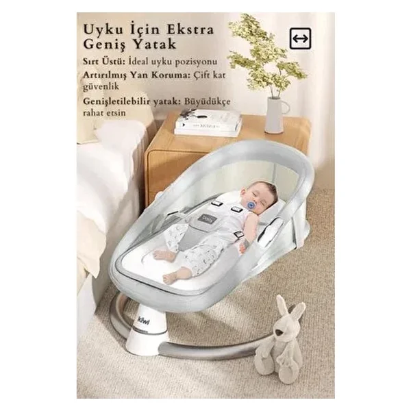 Kiwi Dolly 2 in 1 Otomatik Sallanan Ana Kucağı - Görsel 2