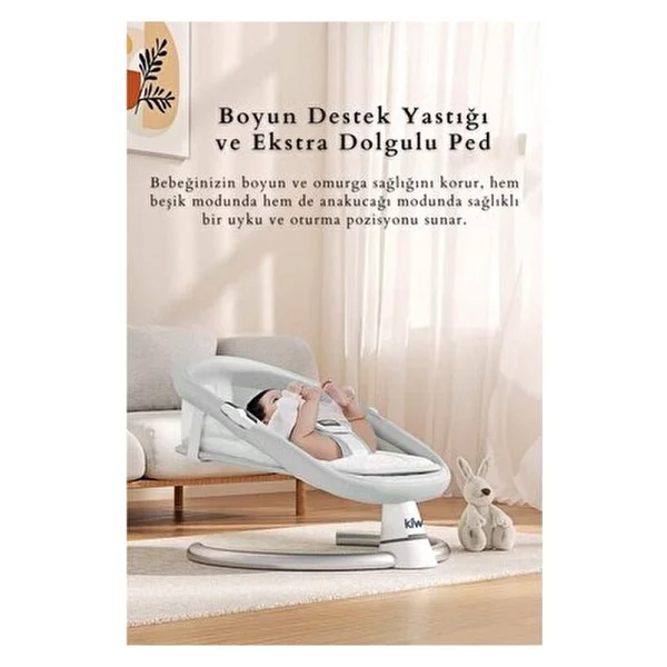 Kiwi Dolly 2 in 1 Otomatik Sallanan Ana Kucağı - Görsel 3