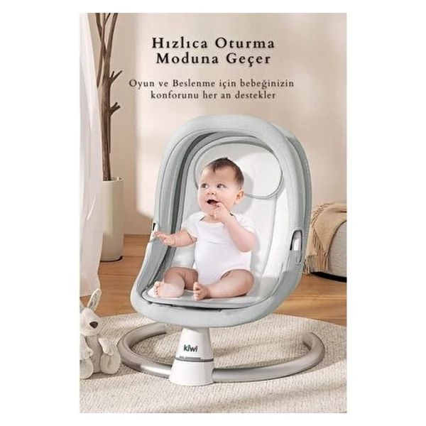 Kiwi Dolly 2 in 1 Otomatik Sallanan Ana Kucağı - Görsel 4