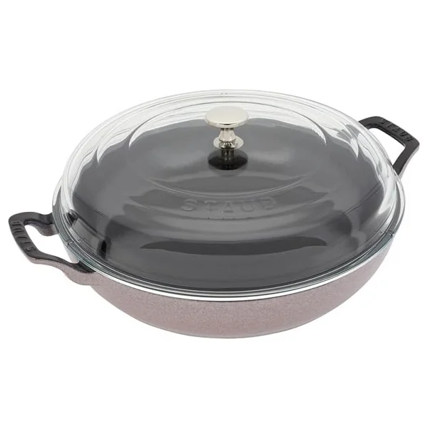 Staub Cam Kapaklı 30 cm Döküm Sote Tenceresi - Görsel 4