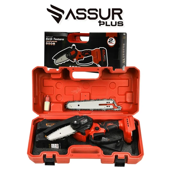 Assur Plus 18V Çift Akülü Ağaç Odun Dal Budama Testere - Görsel 2