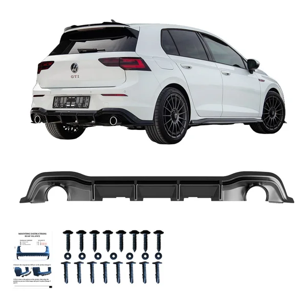 Vw Golf Mk8 Gtı / R-Line 2020-2024 ve Makyajlı 2024 Uyumlu Arka Difüzör - Görsel 6