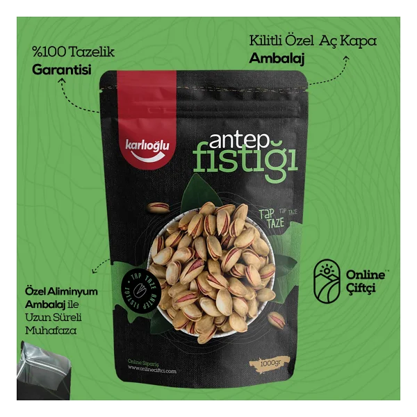 Online Çiftçi Kavrulmuş Premium Anaçıtlak Antep Fıstığı 1 kg - Görsel 7