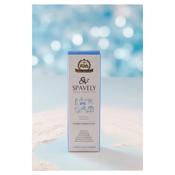 Spavely Duş Filtresi Bebek Pudrası Esanslı - Klor ve Kireç Karşıtı, Kokulu, C Vitaminli 150 gr - Görsel 3