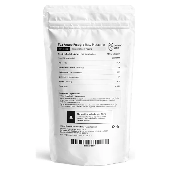 Online Çiftçi Boz İç Toz Antep Fıstığı 100 gr - Görsel 2