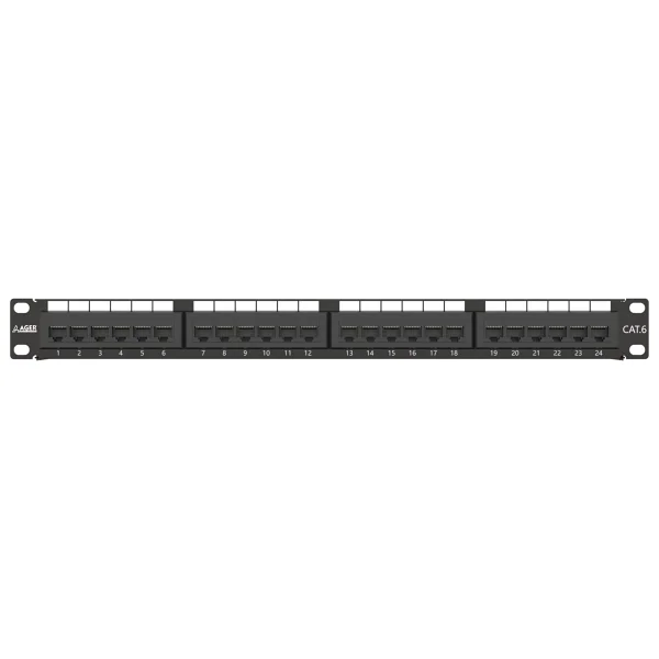 Ager AC-611-24E 8P8C,LSA,Altın Kontak 24 Port CAT6 Dolu 1U Zirhsiz Patch Panel - Görsel 2