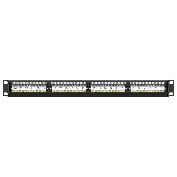 Ager AC-611-24E 8P8C,LSA,Altın Kontak 24 Port CAT6 Dolu 1U Zirhsiz Patch Panel - Görsel 3