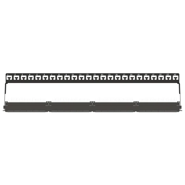Ager AC-611-24E 8P8C,LSA,Altın Kontak 24 Port CAT6 Dolu 1U Zirhsiz Patch Panel - Görsel 4