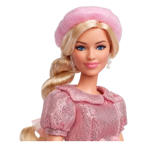 Barbie Movie Pembe Bereli Bebek JBJ53 - Görsel 8