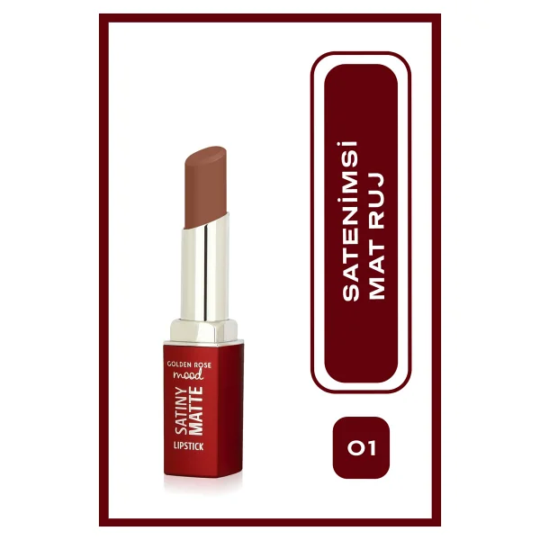 Golden Rose Mood Satiny Matte 05 Burnt Blush Stick Ruj - Görsel 10