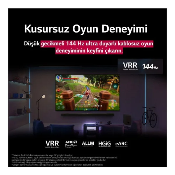 LG 65QNED9MA6B 4K Ultra HD 65" 165 Ekran Uydu Alıcılı webOS Smart QNED Evo Mini LED TV - Görsel 6