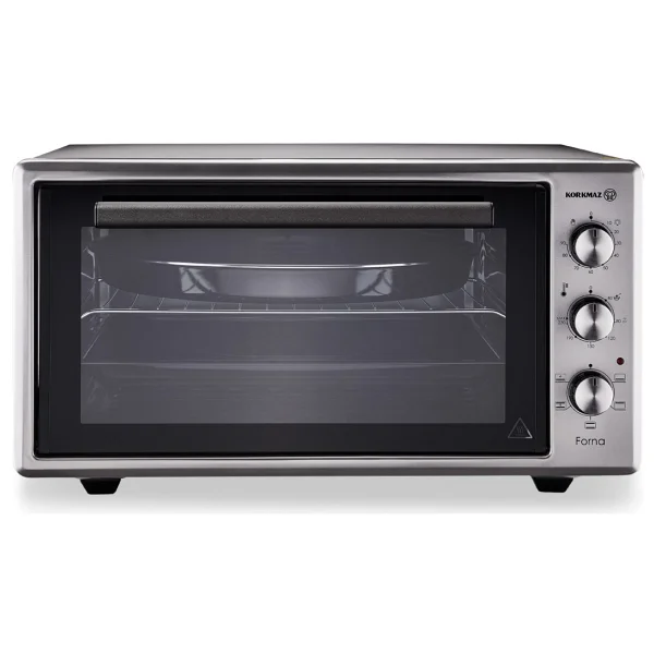 Korkmaz Forna Inox Mini Fırın 45 Litre Geniş Hacimle Kolay Pişirme 1400 W Güç - Siyah - Görsel 4