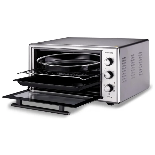 Korkmaz Forna Inox Mini Fırın 45 Litre Geniş Hacimle Kolay Pişirme 1400 W Güç - Siyah - Görsel 3