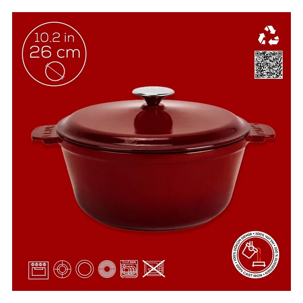 Lava Eco 26 cm Derin Demir Döküm Tencere - Görsel 4