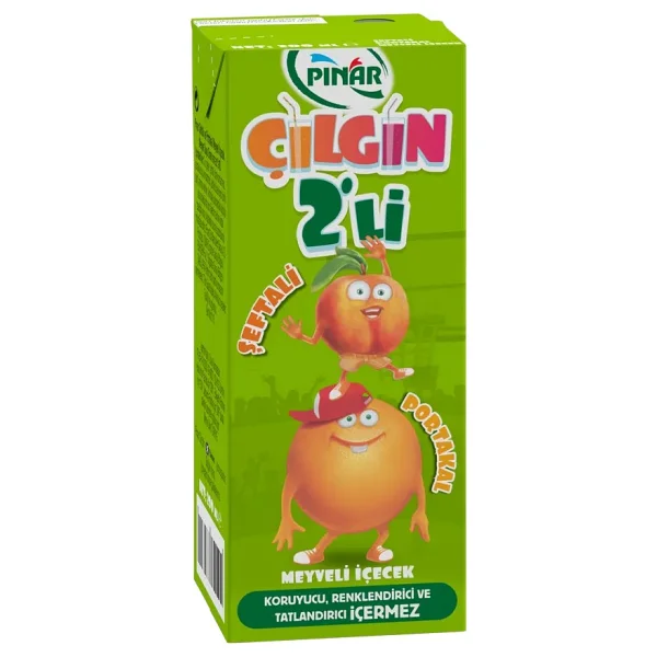 Pınar Çılgın İkili Şeftali & Portakal Meyve Suyu 200 ml 27'li - Görsel 6