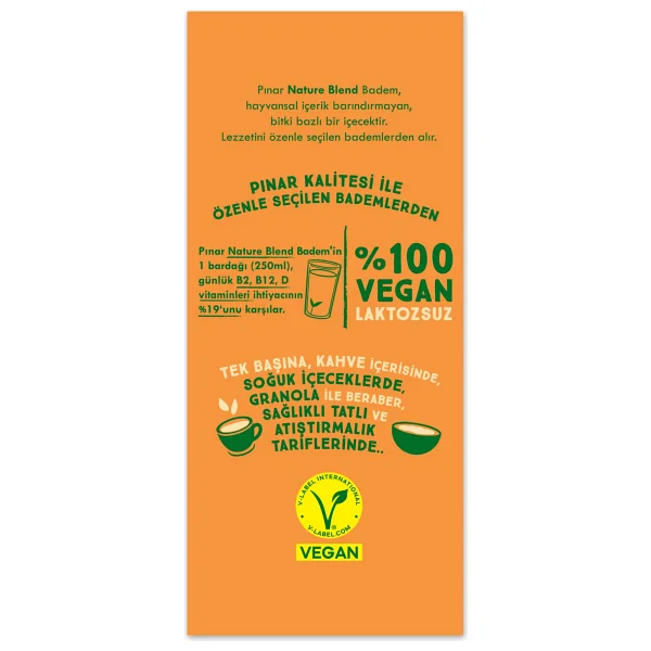 Pınar Nature Blend Badem Sütü 1 lt - Görsel 4