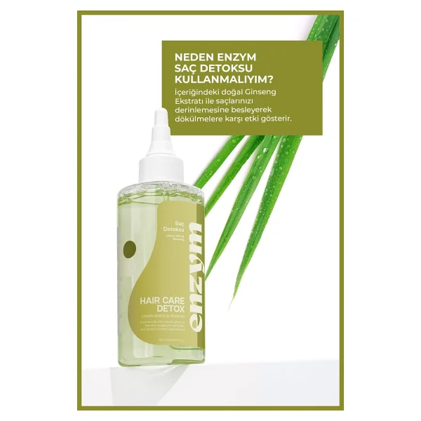 Enzym Cosmetics Limon Otu ve Ginseng 200 ml Saç Toniği - Görsel 2