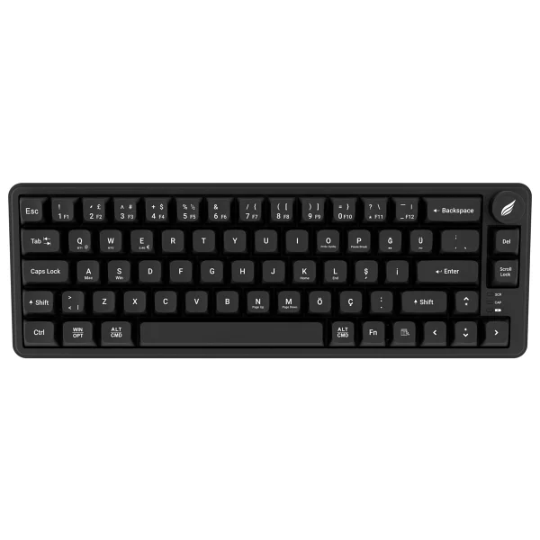 Hawk Gaming HK251 RGB %65 TKL Membrane Switch Kablolu/Kablosuz Oyuncu Klavyesi - Görsel 2