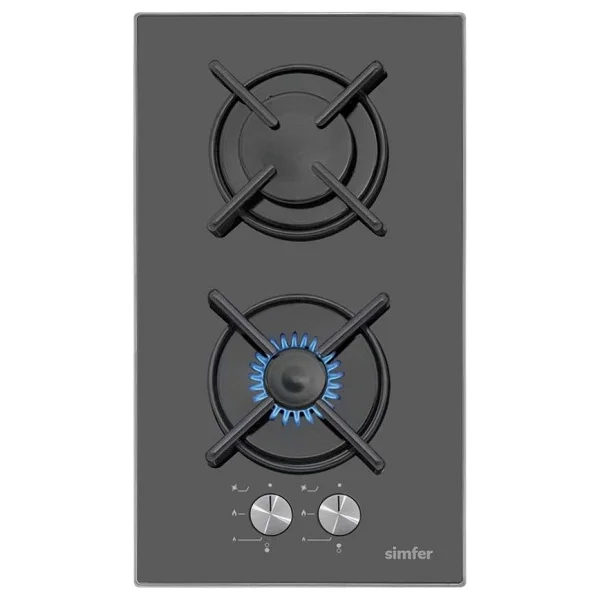 Simfer 3040 Siyah Cam İkili Set Üstü Ocak - Görsel 4