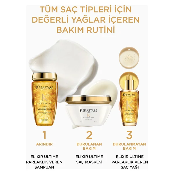 Kerastase Elixir Ultime L'Huile Originale 100 ml Saç Bakım Yağı - Görsel 7