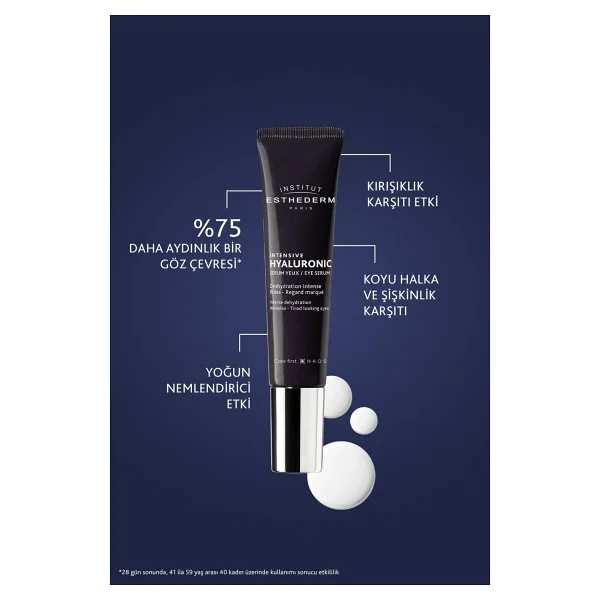Institut Esthederm Intensive Hyaluronic Nemsizlik Problemine 5 Etkili Göz Serumu 15 ml - Görsel 9