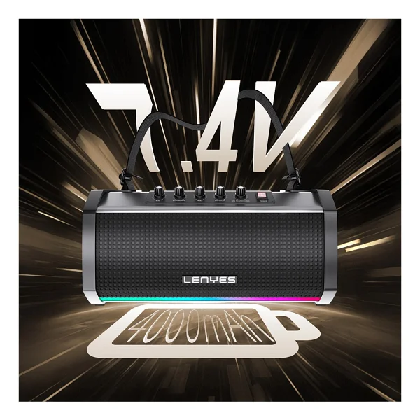 Lenyes S863 RGB Bluetooth Hoparlör - Görsel 5