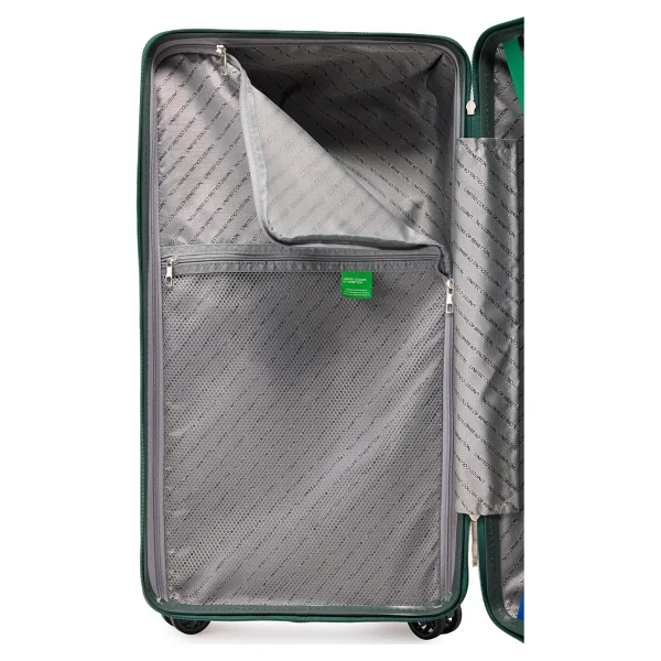 Benetton 14BNT8020-01 Polipropilen Yeşil Büyük Boy Valiz - Görsel 6