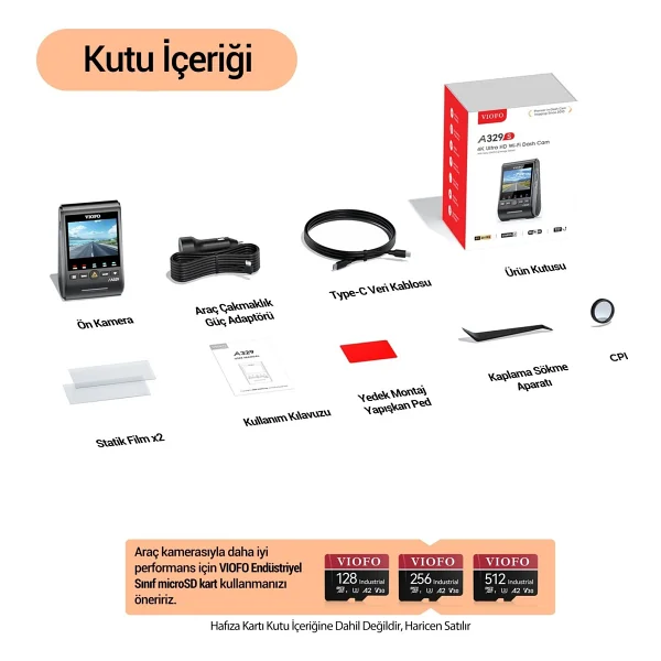 Viofo A329S 4K Ön Araç Kamerası - Görsel 8