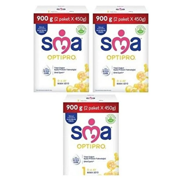 SMA Optipro 1 Probiyotik Bebek Sütü 900 gr 3 Adet - Görsel 3