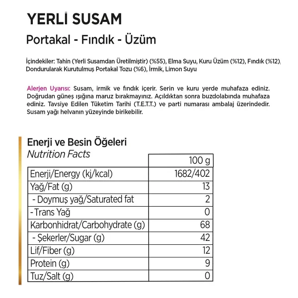 Pol's Gurme Portakallı Fındıklı Üzümlü Yaz Helvası 350 gr - Görsel 2