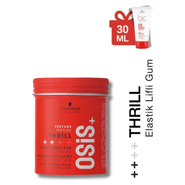 Schwarzkopf Osis Thrill Elastik Lifli Orta Tutuş Şekillendirici Gum 100 ml + BC Nemlendirici Şampuan 50 ml - Görsel 6